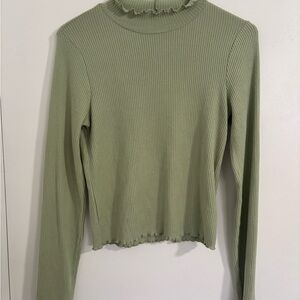 American Eagle Ribbed Long Sleeve Top